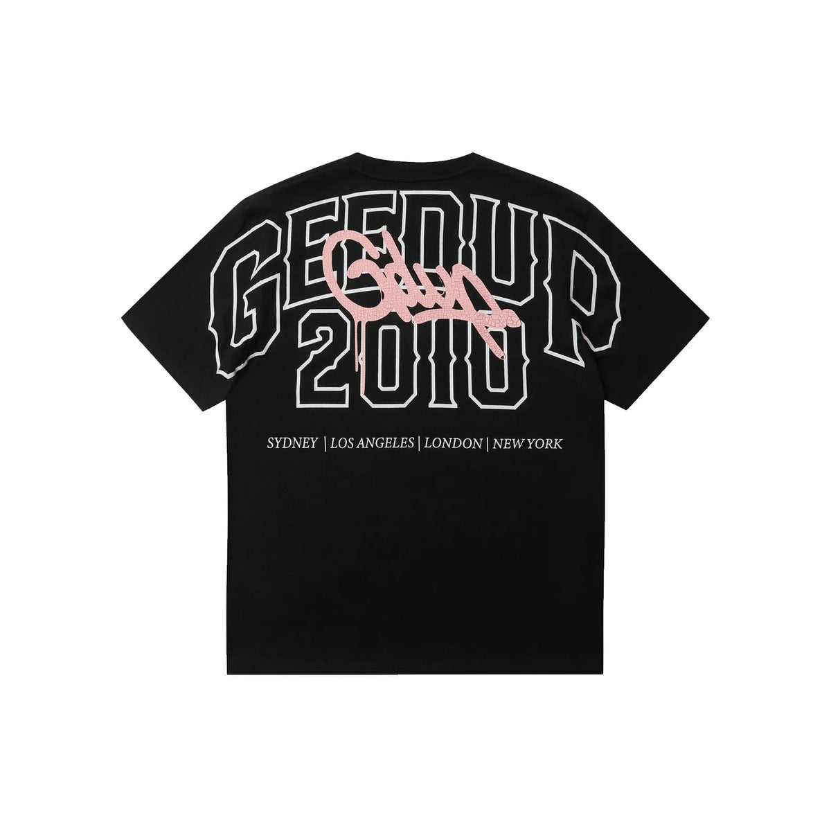 Geedup Core Handstyle T-Shirt 'Black/ Pink' (2025)